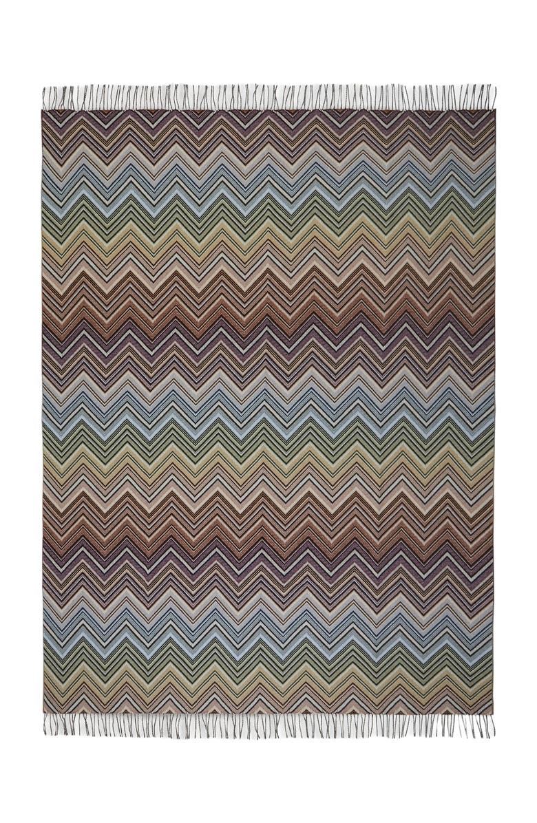 Missoni Home Perseo Throw 130x190, Main, color, Brown Multicoloured