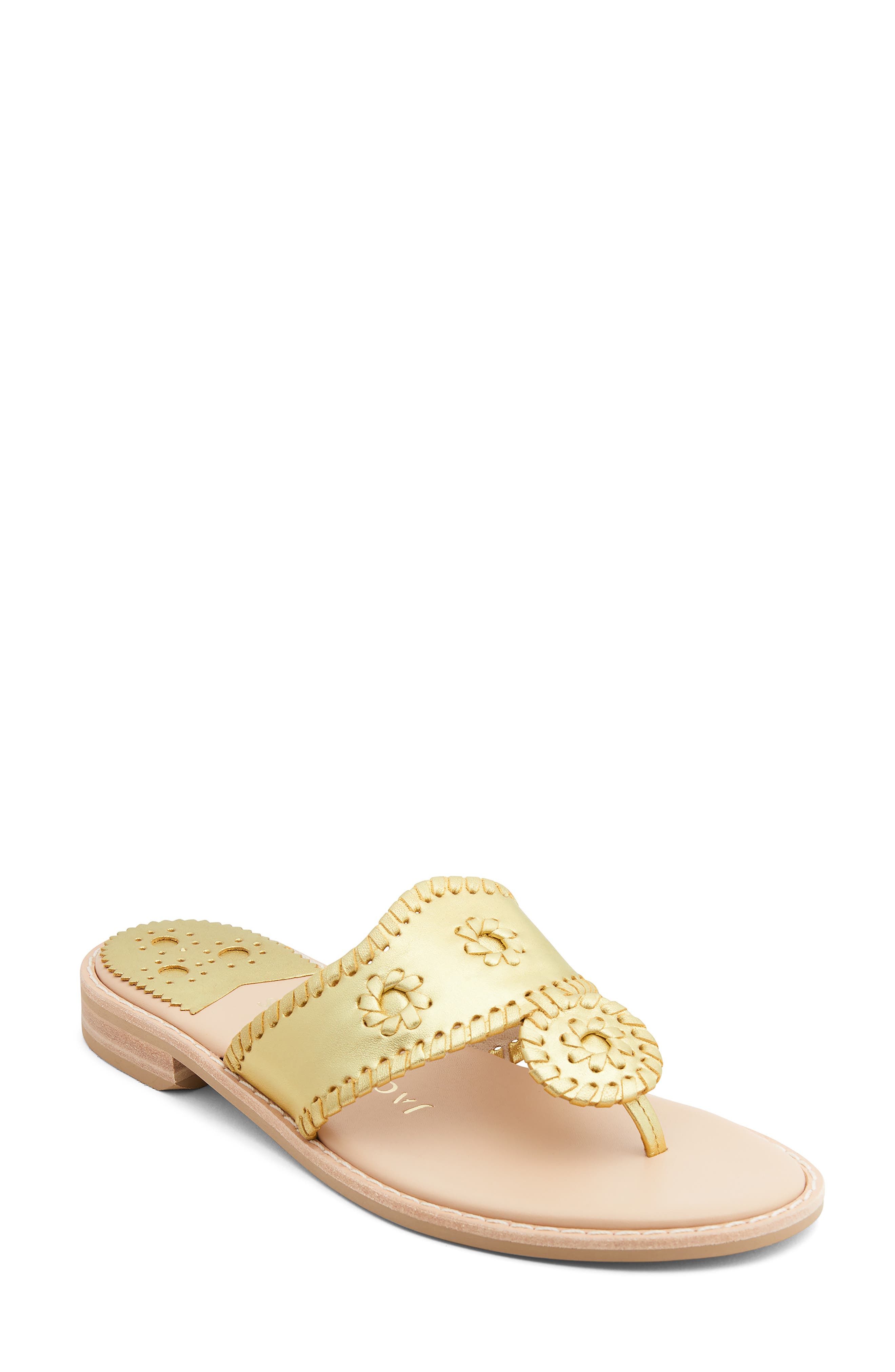 Jacks II Flip Flop, Main, color, GOLD/ GOLD