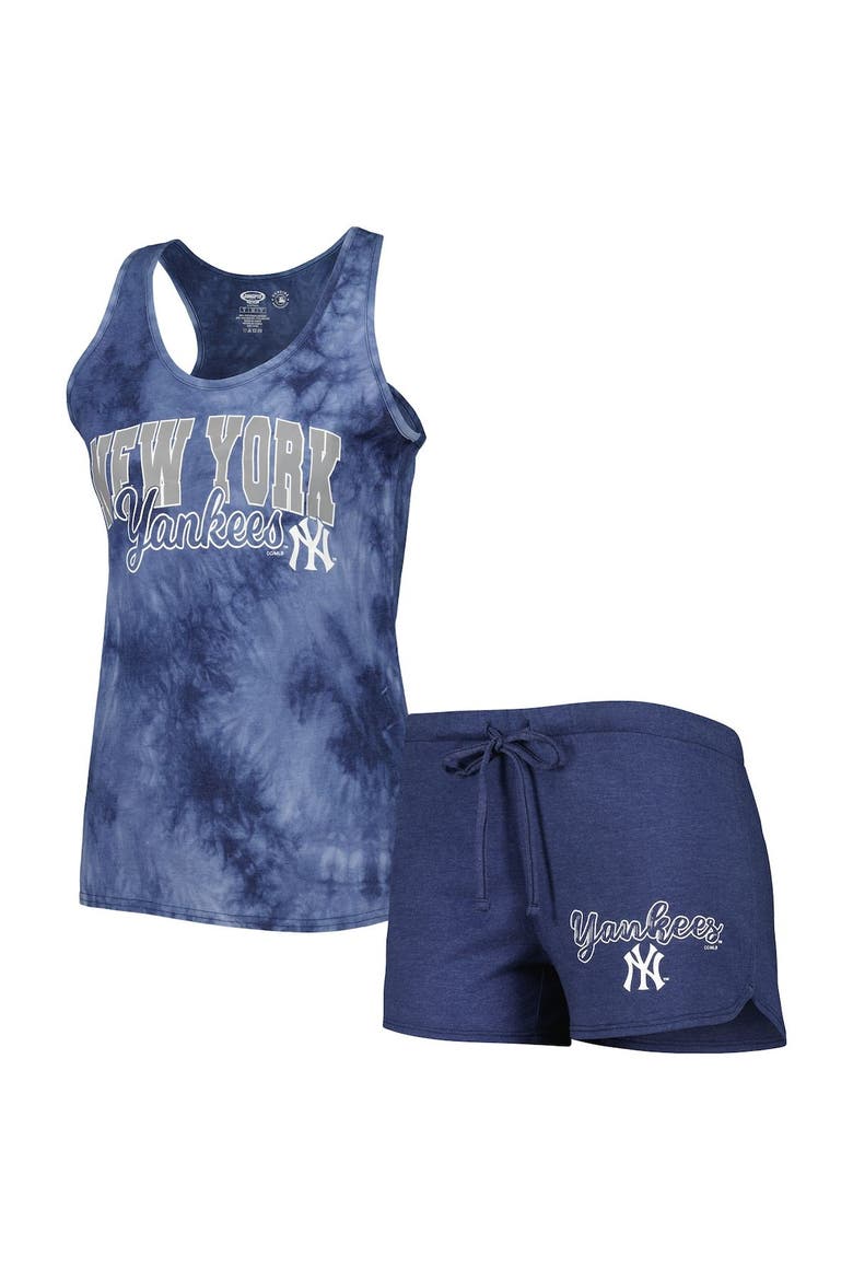 Women's Concepts Sport Navy New York Yankees Billboard Racerback Tank & Shorts Sleep Set, Main, color, Navy