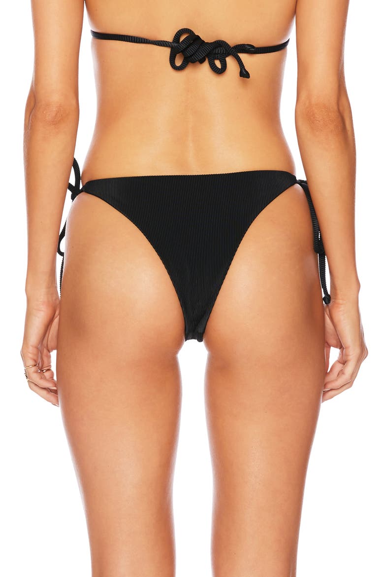 Soleil Bikini Bottoms, Alternate, color, BLACK