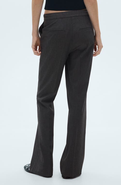 Mango Women's Flared Suit Trousers In Grey