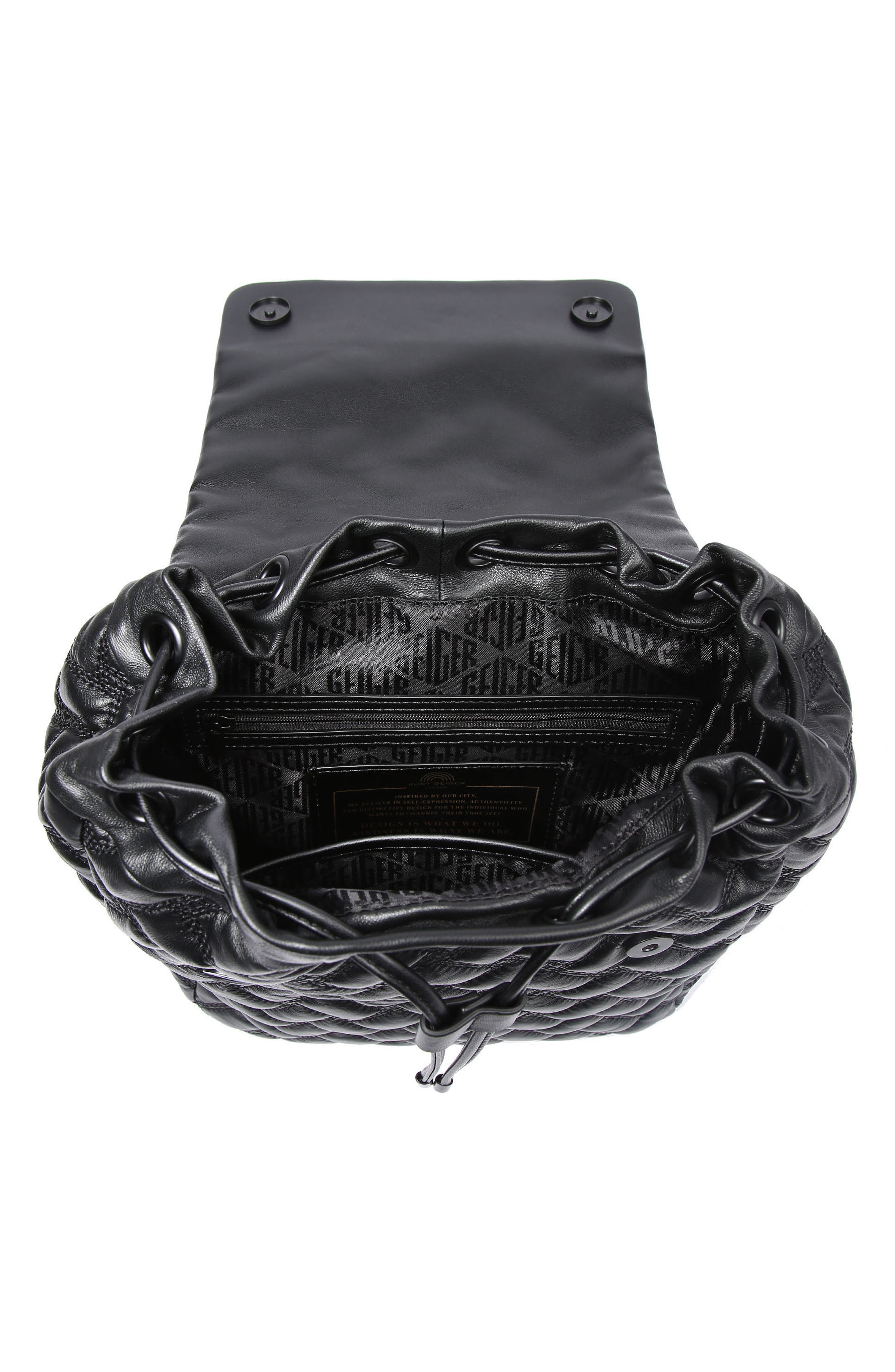 Kurt Geiger London Kensington Drench Quilted Leather Backpack, Alternate, color, 