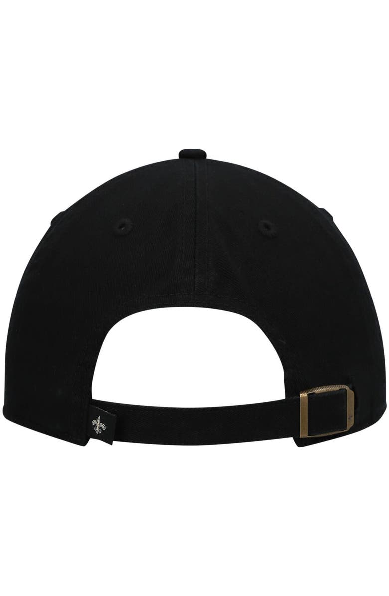 '47 Women's '47 Black New Orleans Saints Shimmer Text Clean Up Adjustable Hat, Alternate, color, 
