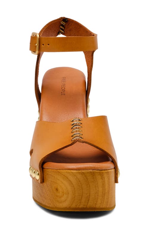 Shop Free People Cecily Ankle Strap Platform Sandal In Luggage
