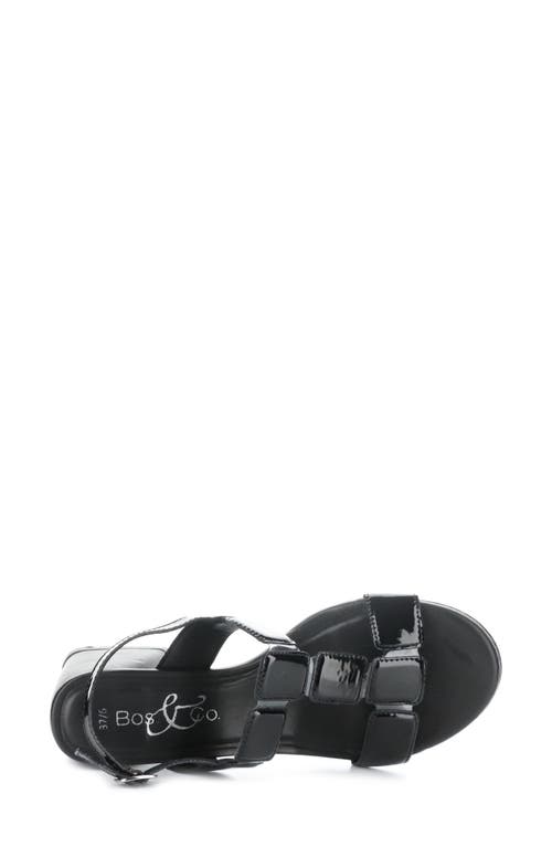 Bos. & Co. Glow Slingback Sandal In Black Patent/black Leather