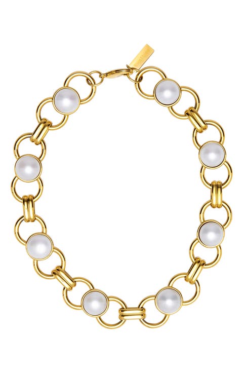 Freshwater Pearl Station Necklace