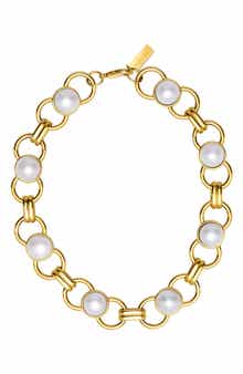 st. Moran Freshwater Pearl Station Necklace