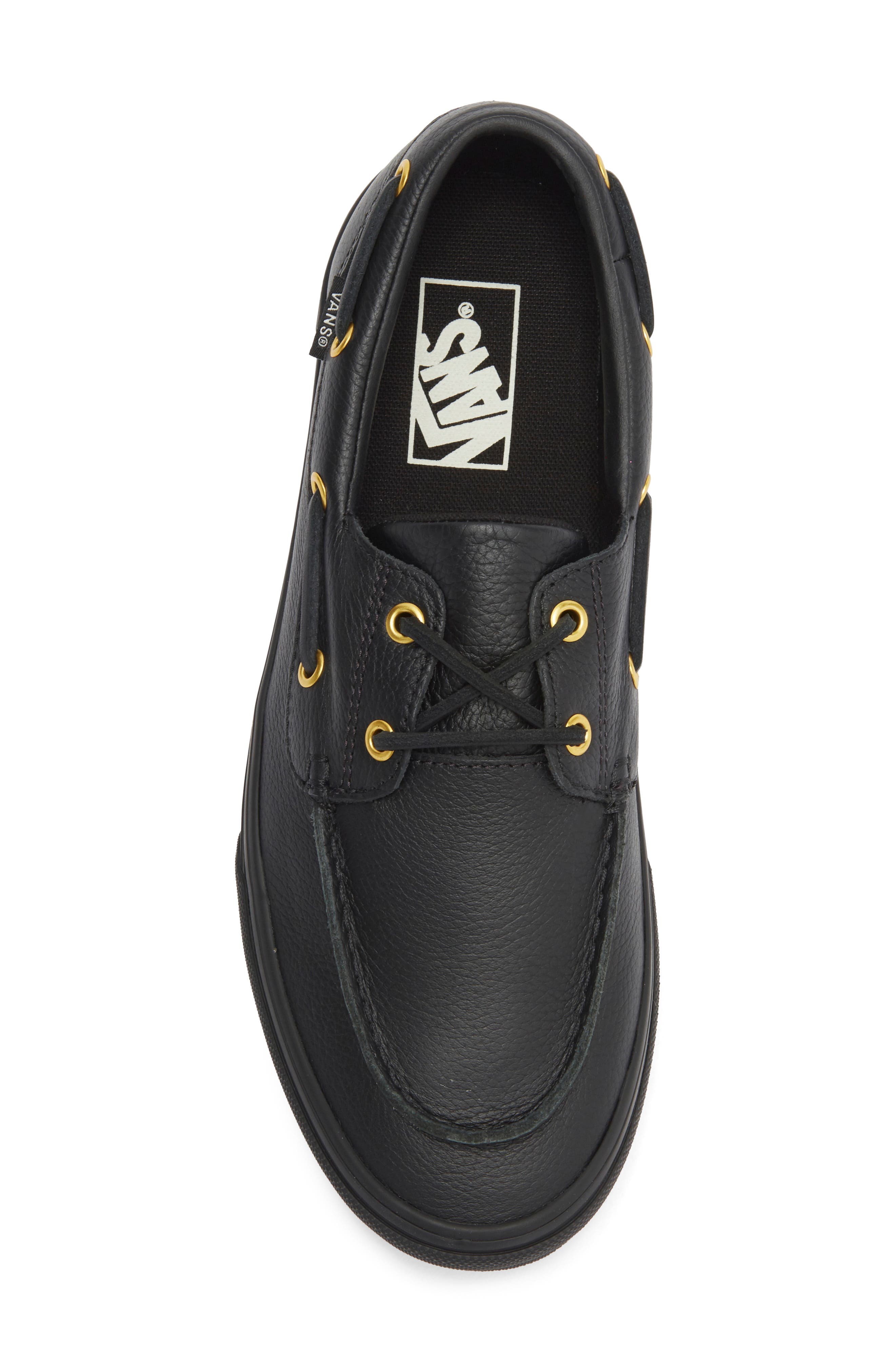Vans 2-Eyelet Boat Shoe, Alternate, color, Black