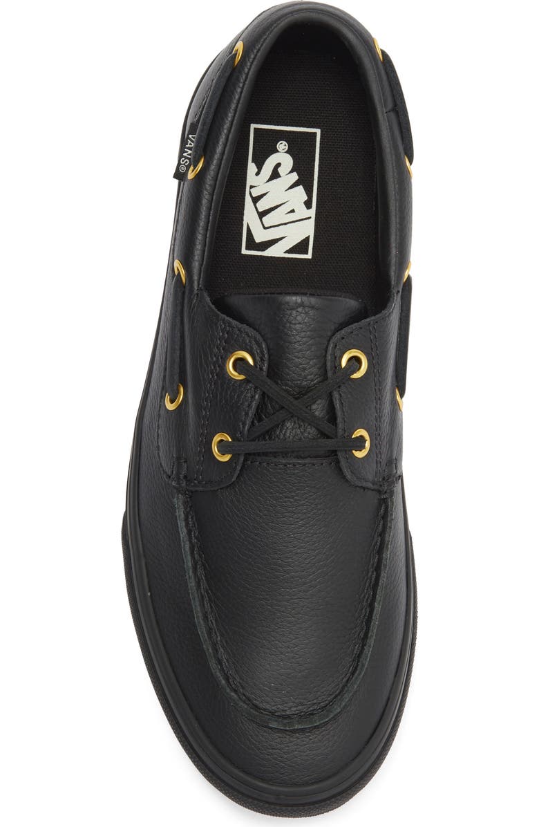 Vans 2-Eyelet Boat Shoe, Alternate, color, Black