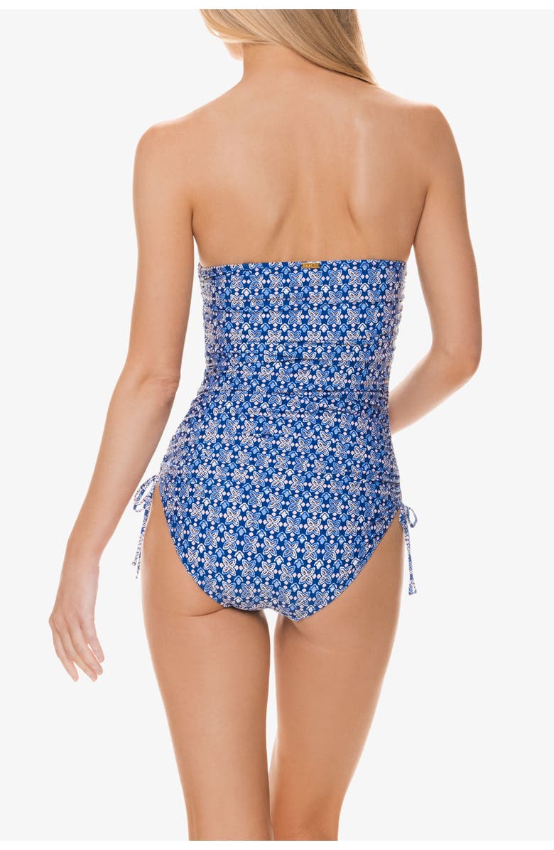 HELEN JON Cinch Bandeau One-Piece, Alternate, color, Lagos