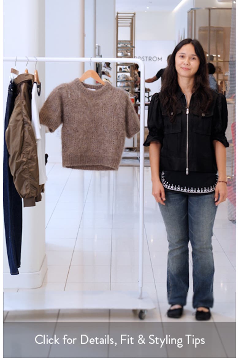Odette Fuzzy Puff Sleeve Sweater video