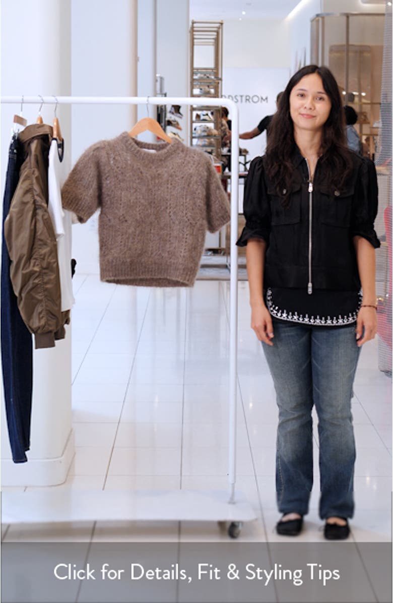 Odette Fuzzy Puff Sleeve Sweater, sales video thumbnail