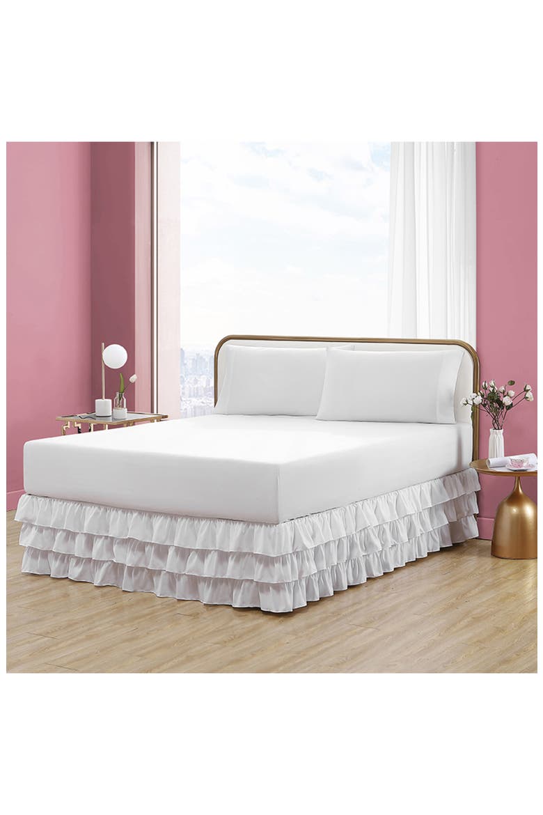 Ruffle Bed Skirt, Alternate, color, WHITE