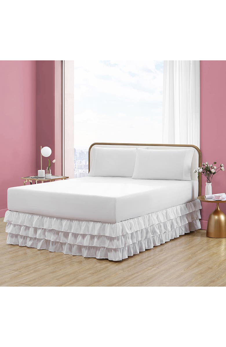 Betsey Johnson Ruffle Bed Skirt, Alternate, color, White