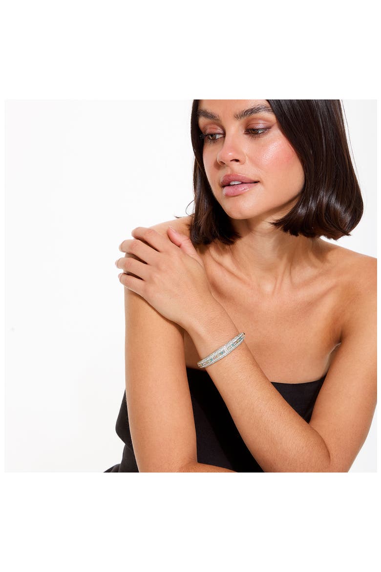 Mulitcolor Pavé Crystal Dome Bangle, Alternate, color, CRYSTAL