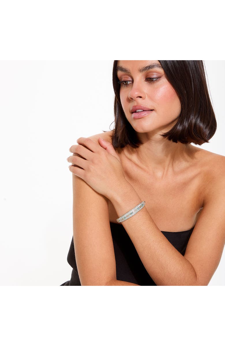 Kurt Geiger London Mulitcolor Pavé Crystal Dome Bangle, Alternate, color, Crystal