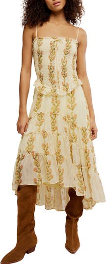 Free People Alejandra Midi Dress - Soft Blue Combo Free People Alejandra Midi Dress - Soft Blue Combo