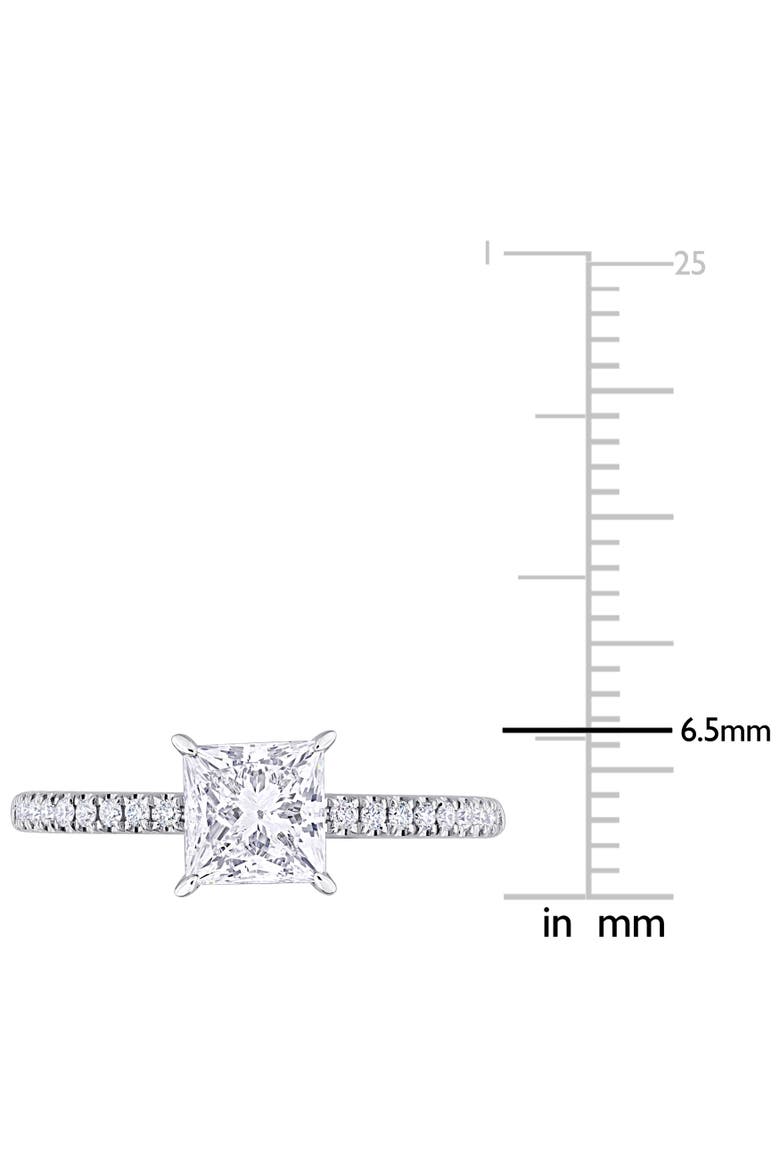 Lab Grown Diamond Princess Engagement Ring 14k, Alternate, color, White Gold