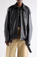 Acne Studios Linaga Oversize Leather Moto Jacket
