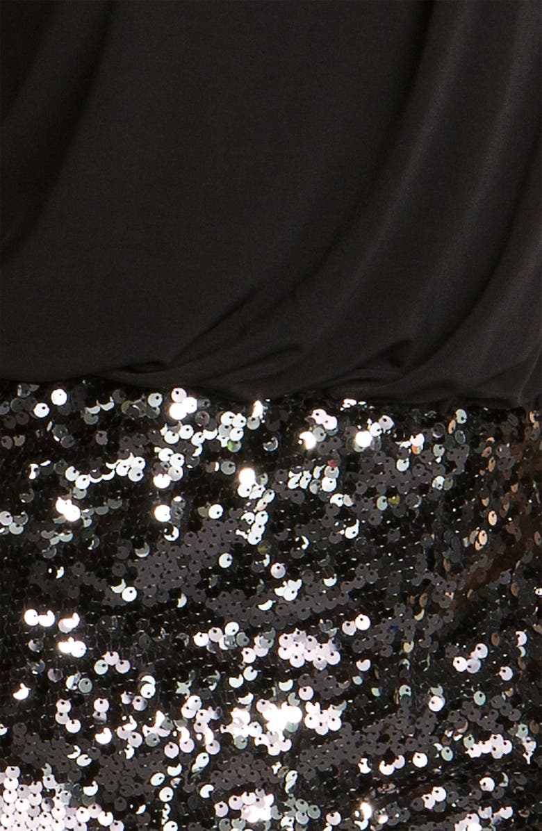 Way-In Sequin Skirt One Shoulder Dress, Alternate, color, 