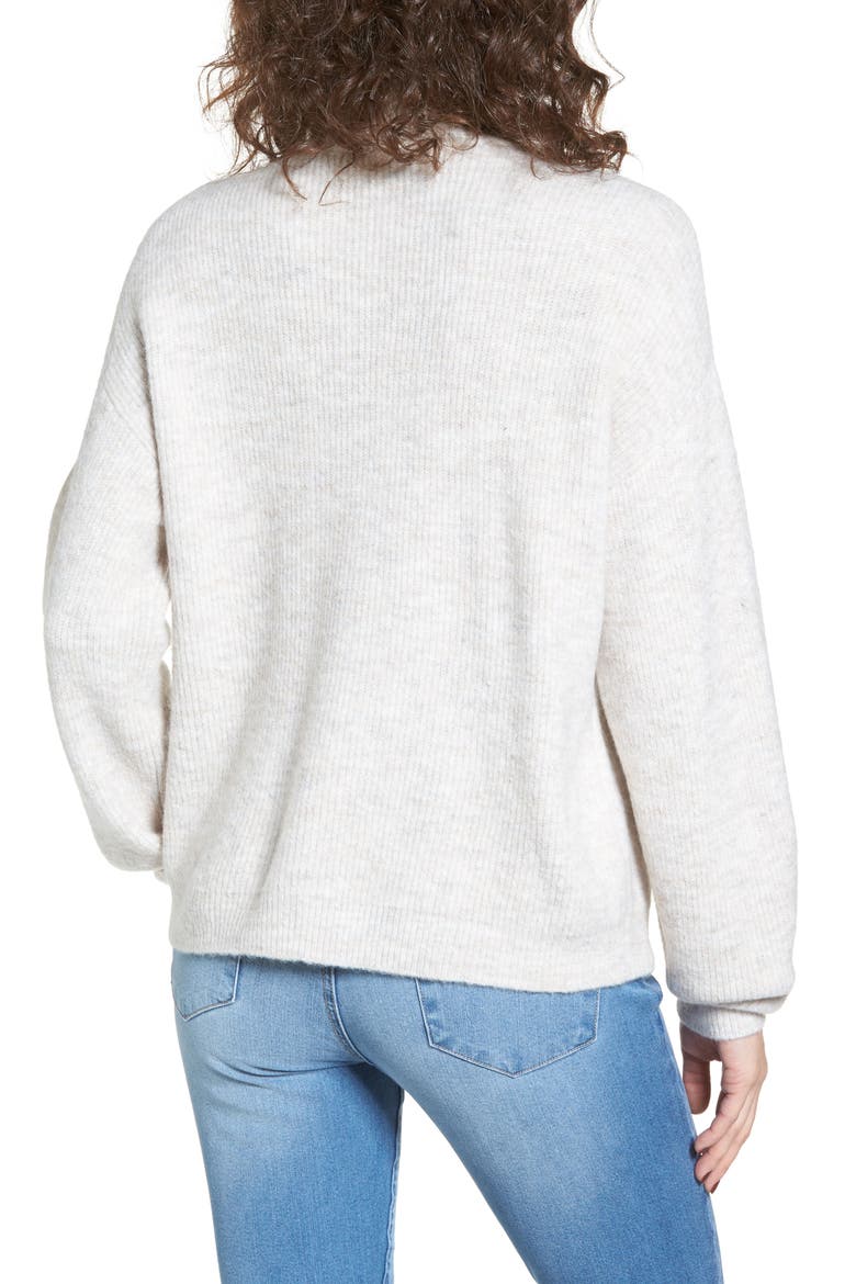 Cozy Ribbed Pullover, Alternate, color, BEIGE OATMEAL HTHR