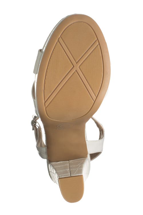 Chinese Laundry Addy Croc-embossed Platform Sandal In White