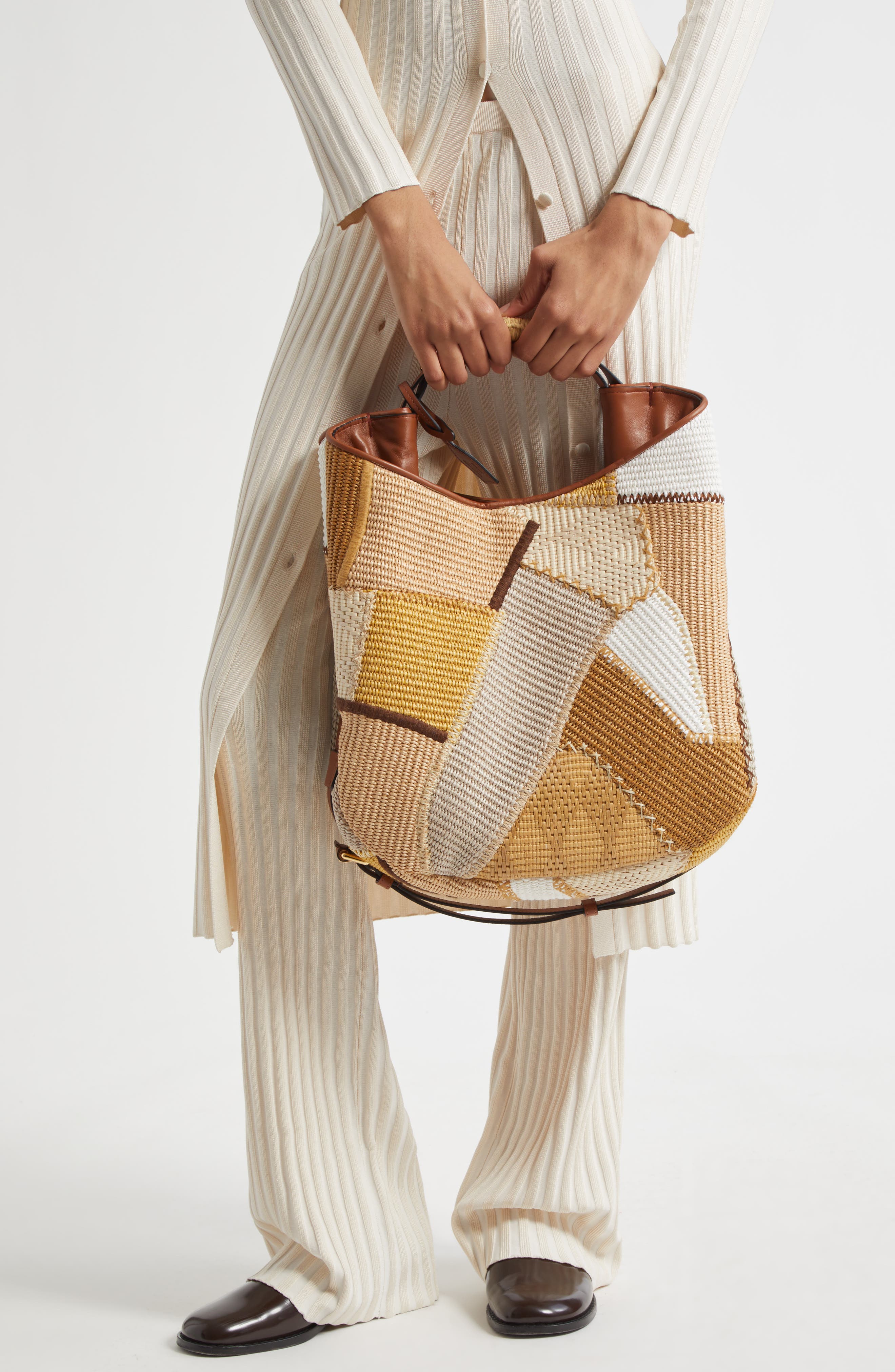 Moschino Handle Me Handheld Bag, Alternate, color, 