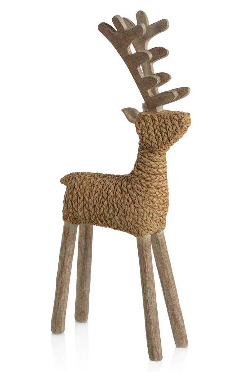 Zodax Lettice Standing Deer Figurine, Main, color, Brown