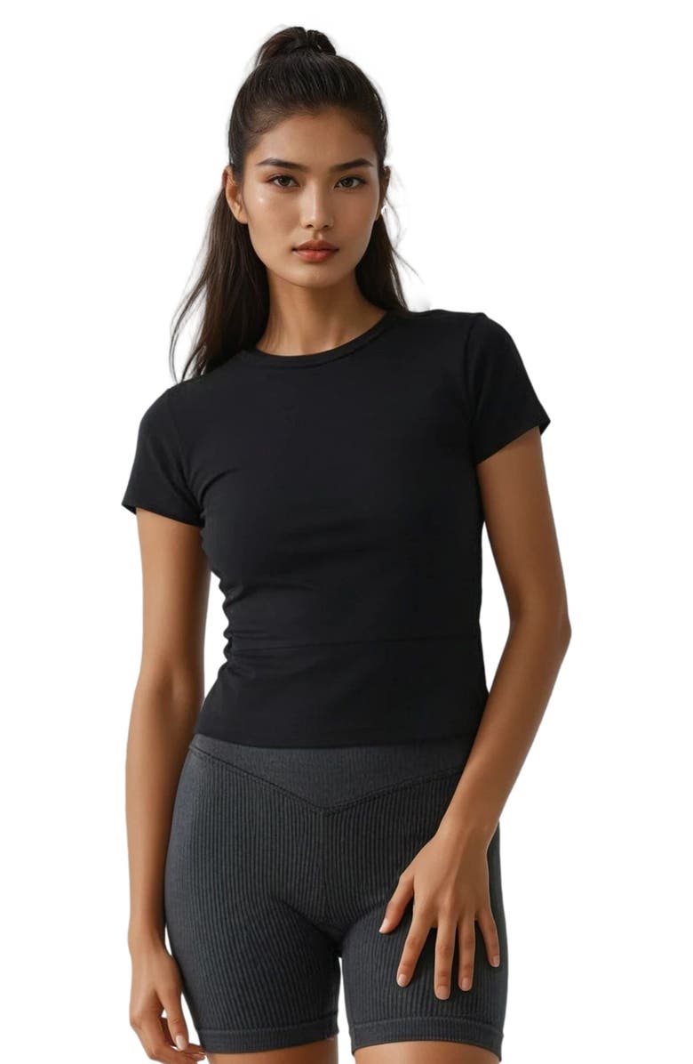 Blvck Tee with Built In Bra, Main, color, Black