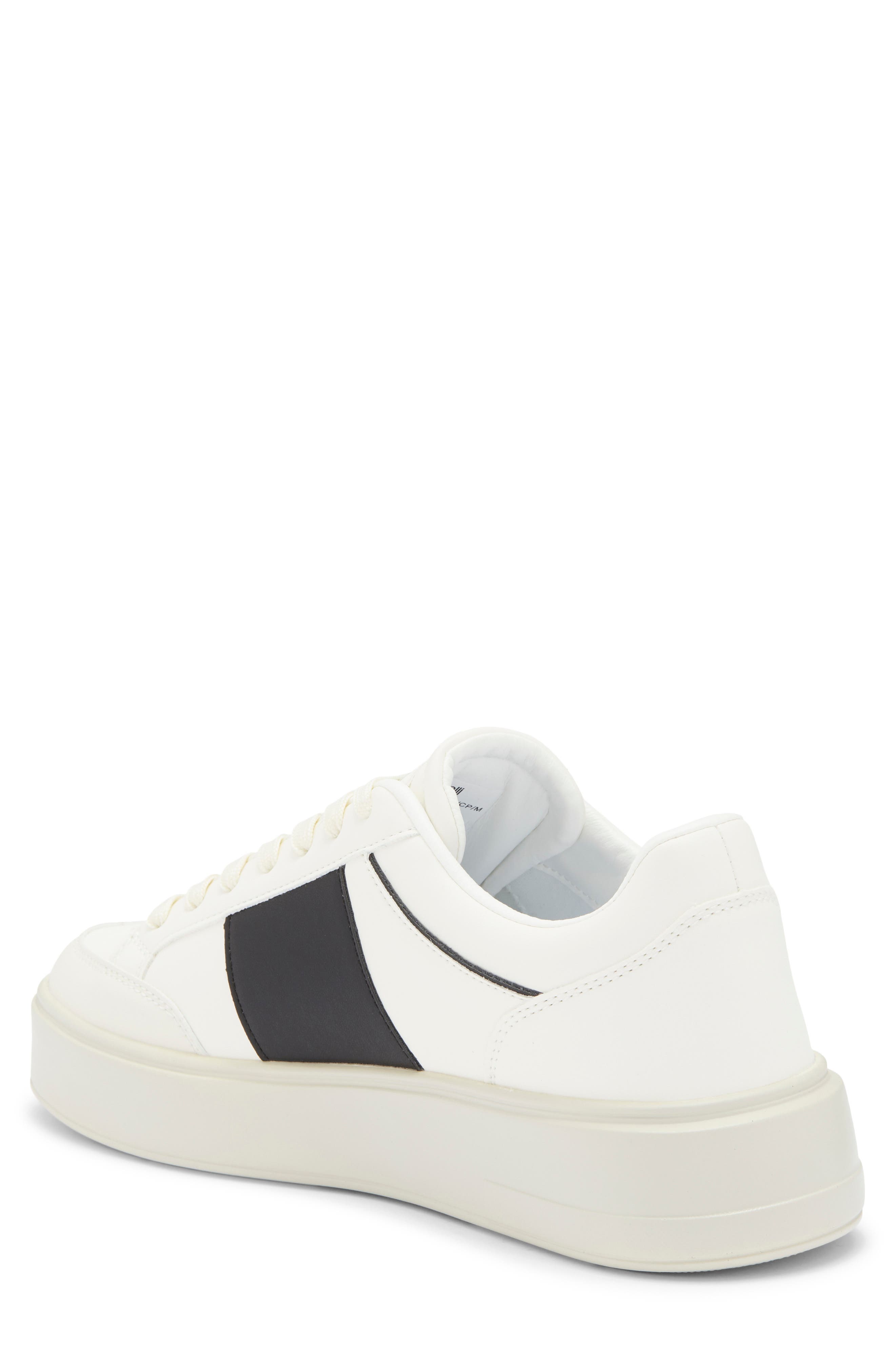 Roberto Cavalli Colorblock Low Top Sneaker, Alternate, color, Off White/ Black