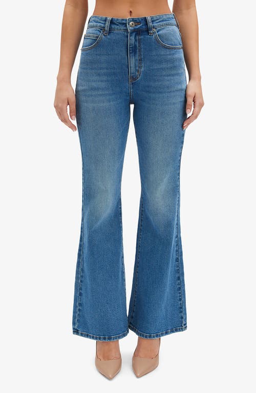 Bardot Ashlynn High Waist Bootcut Jeans In Dark Denim