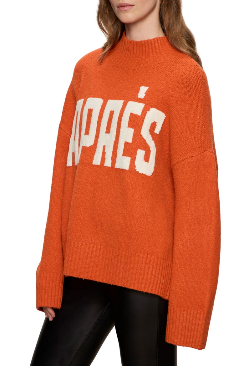 Aprés Sweater, Alternate, color, SKI ORANGE