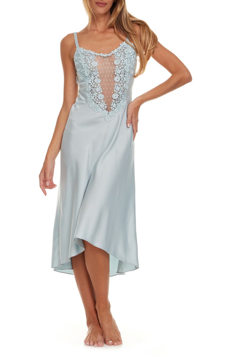 Flora Nikrooz Showstopper Nightgown, Main, color, Ice Flow