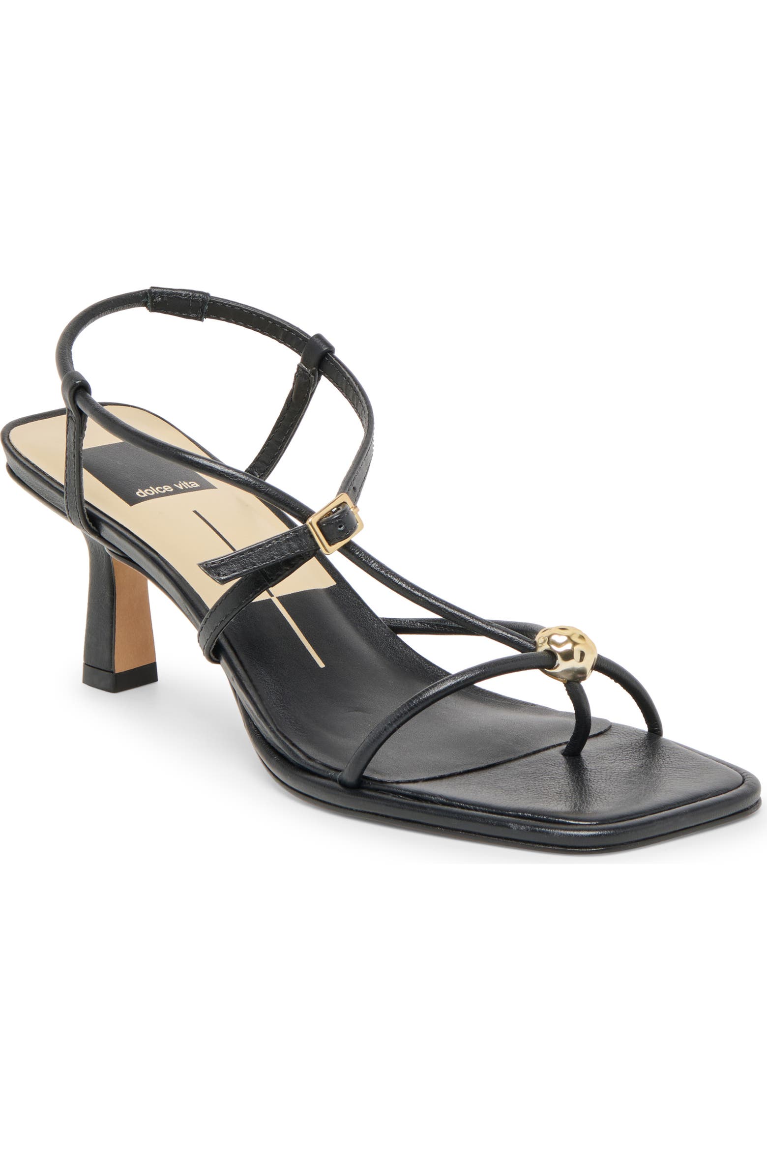 Mylee Heels — Black Leather