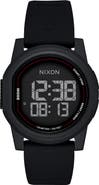 Nixon Disk Digital Silicone Strap Watch, 39mm