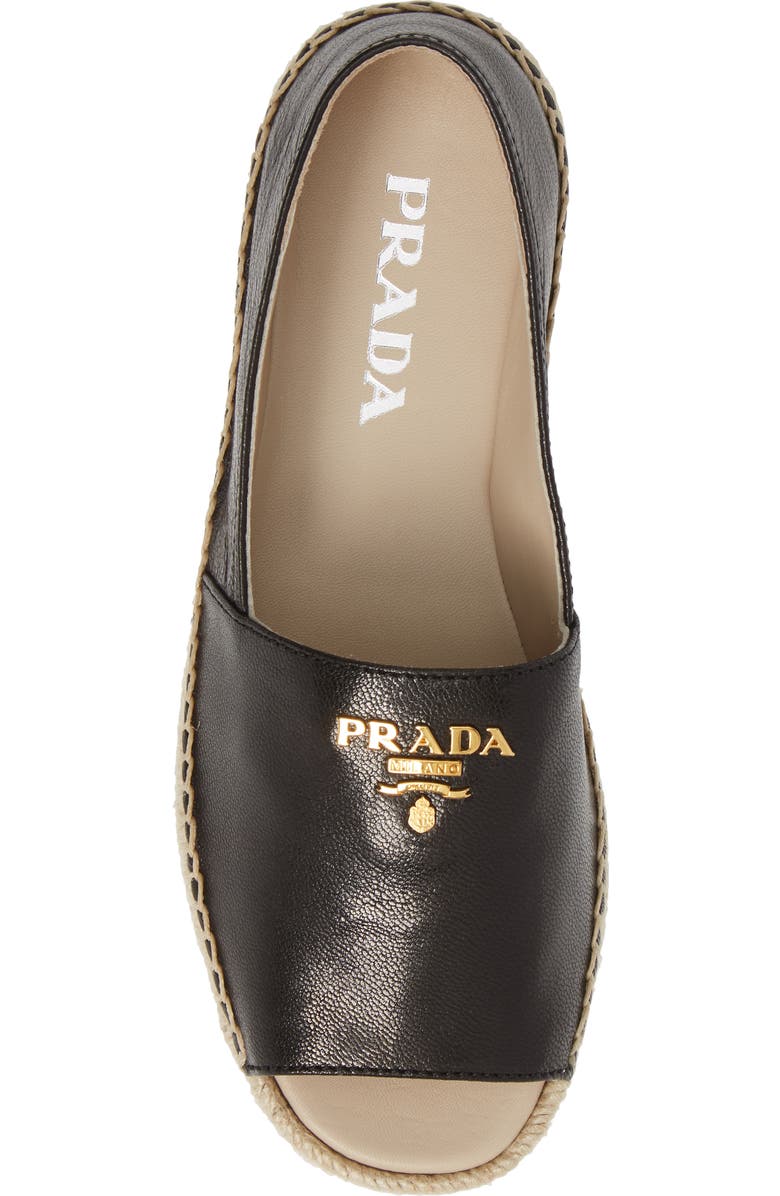 Prada Peep Toe Platform Espadrille, Alternate, color,