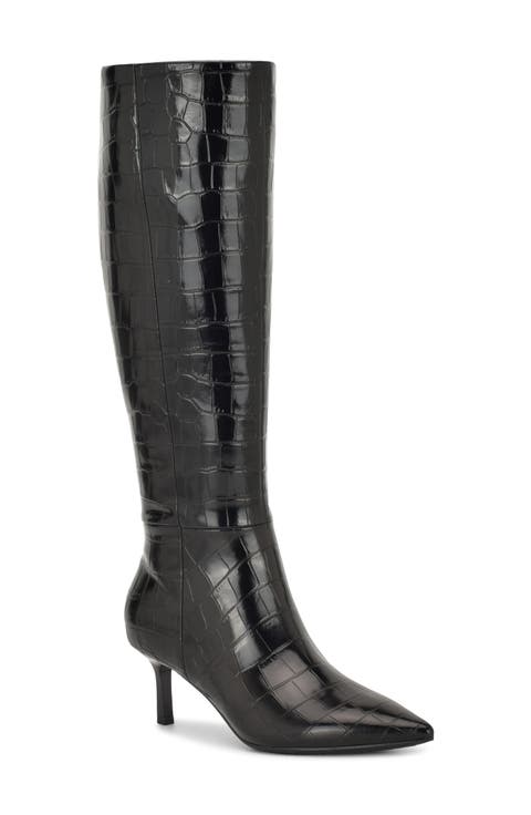 Kimdee 9x9 Pointed Toe Knee High Boot (Women) (Regular & Wide Calf)