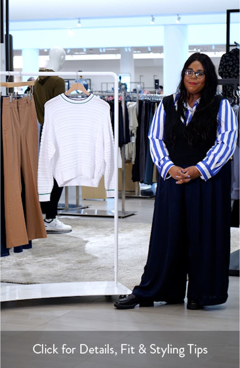 Mary Open Stitch Crewneck Sweater, sales video thumbnail