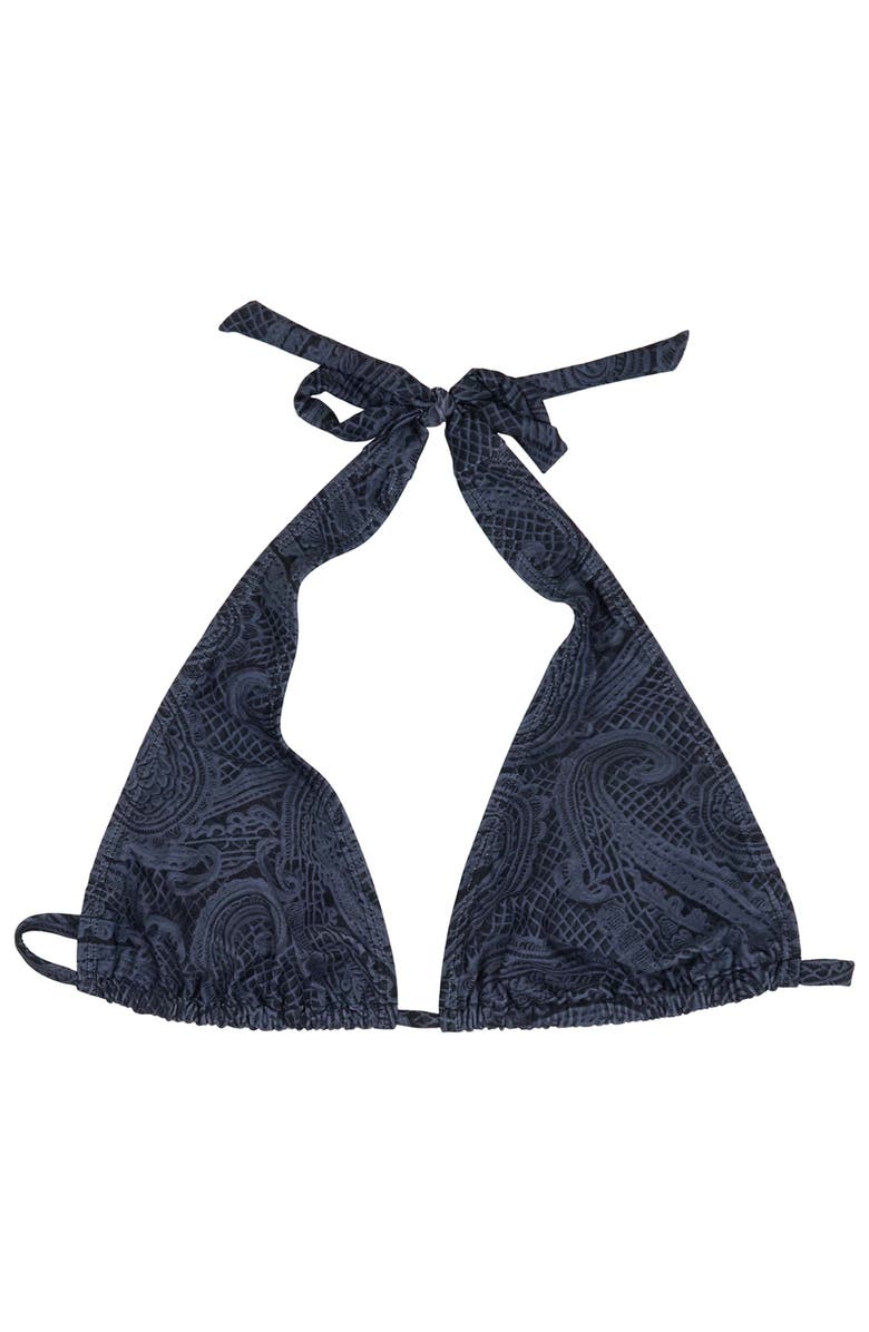Lords of Harlech Crochet Paisley Womens Bikini Top, Alternate, color, Crochet Paisley Caviar