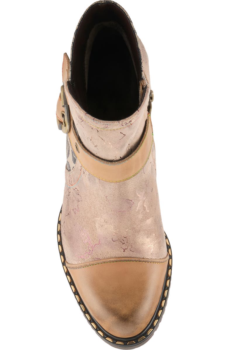 L'Artiste by Spring Step Sipperb Cap Toe Bootie, Alternate, color, Beige Multi