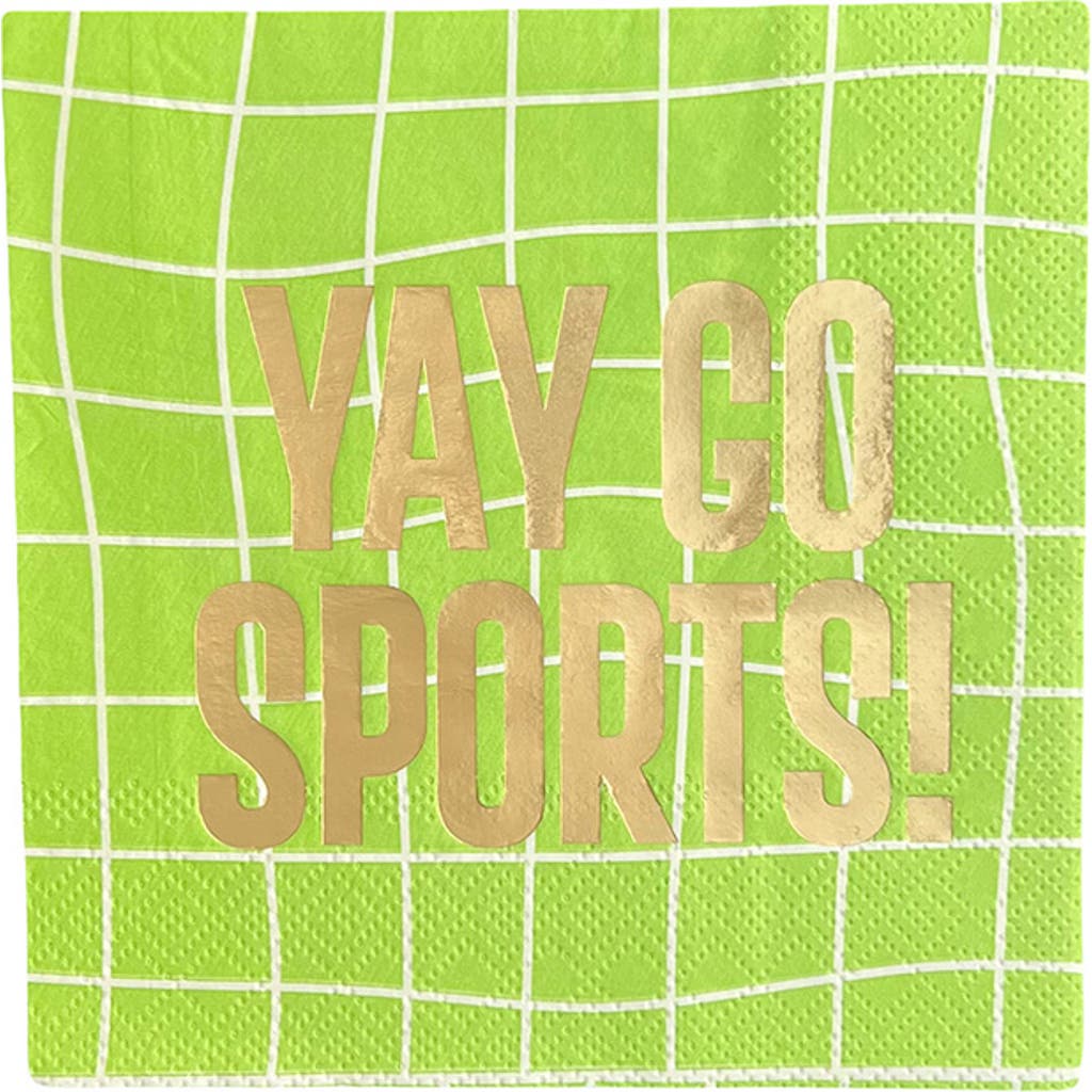 Jollity & Co Sports Themed Cocktail Napkins In Yay Go Sports