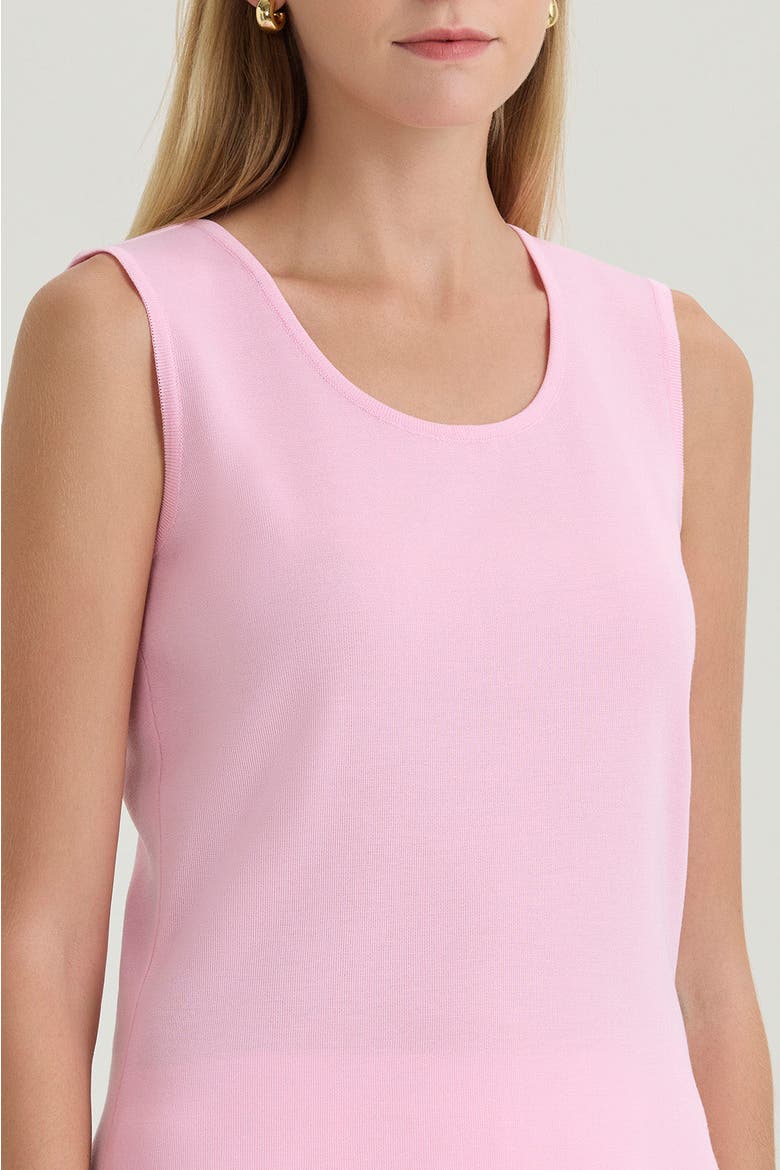Mid Length Scoop Neck Knit Tank, Alternate, color, Perfect Pink