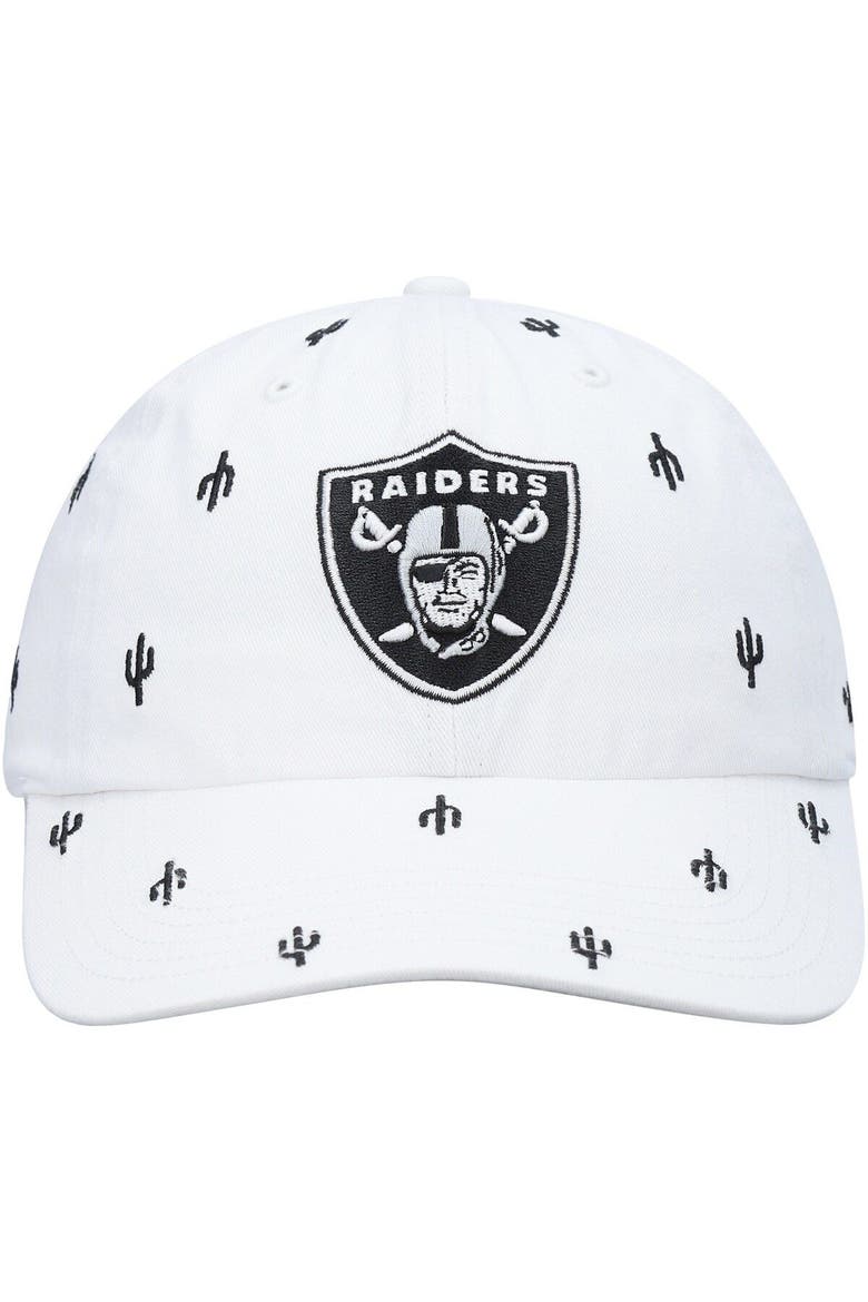 Women's '47 White Las Vegas Raiders Confetti Clean Up Adjustable Hat, Alternate, color, White