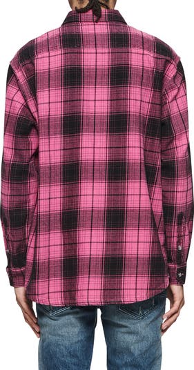 Plaid Cotton Button-Up Shirt
