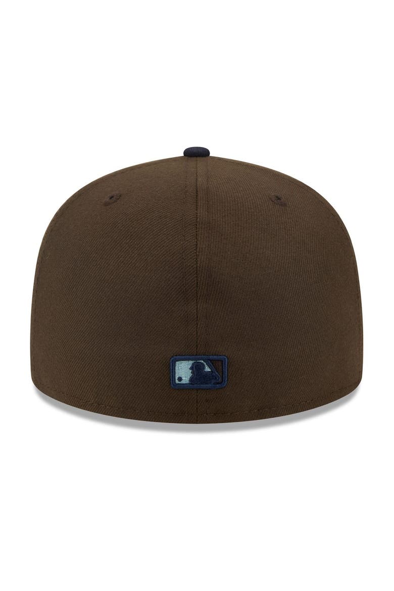 Men's New Era Brown/Navy Los Angeles Dodgers  1981 World Series Walnut 9FIFTY Fitted Hat, Alternate, color, Brown