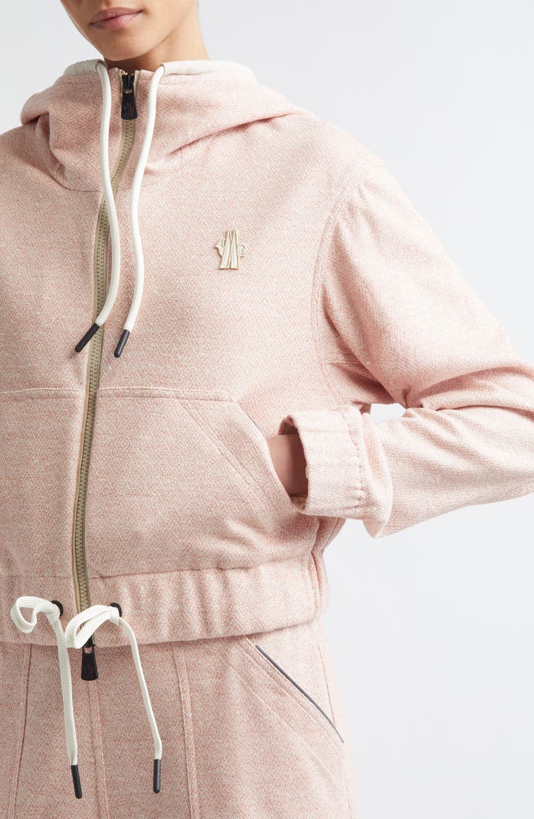 Moncler Grenoble Zip-Up Hoodie, Alternate, color, Strawberry Pink
