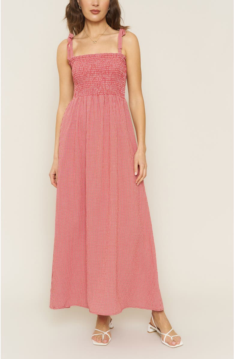 Whimsy + Row Sophie Dress, Main, color, Red Gingham