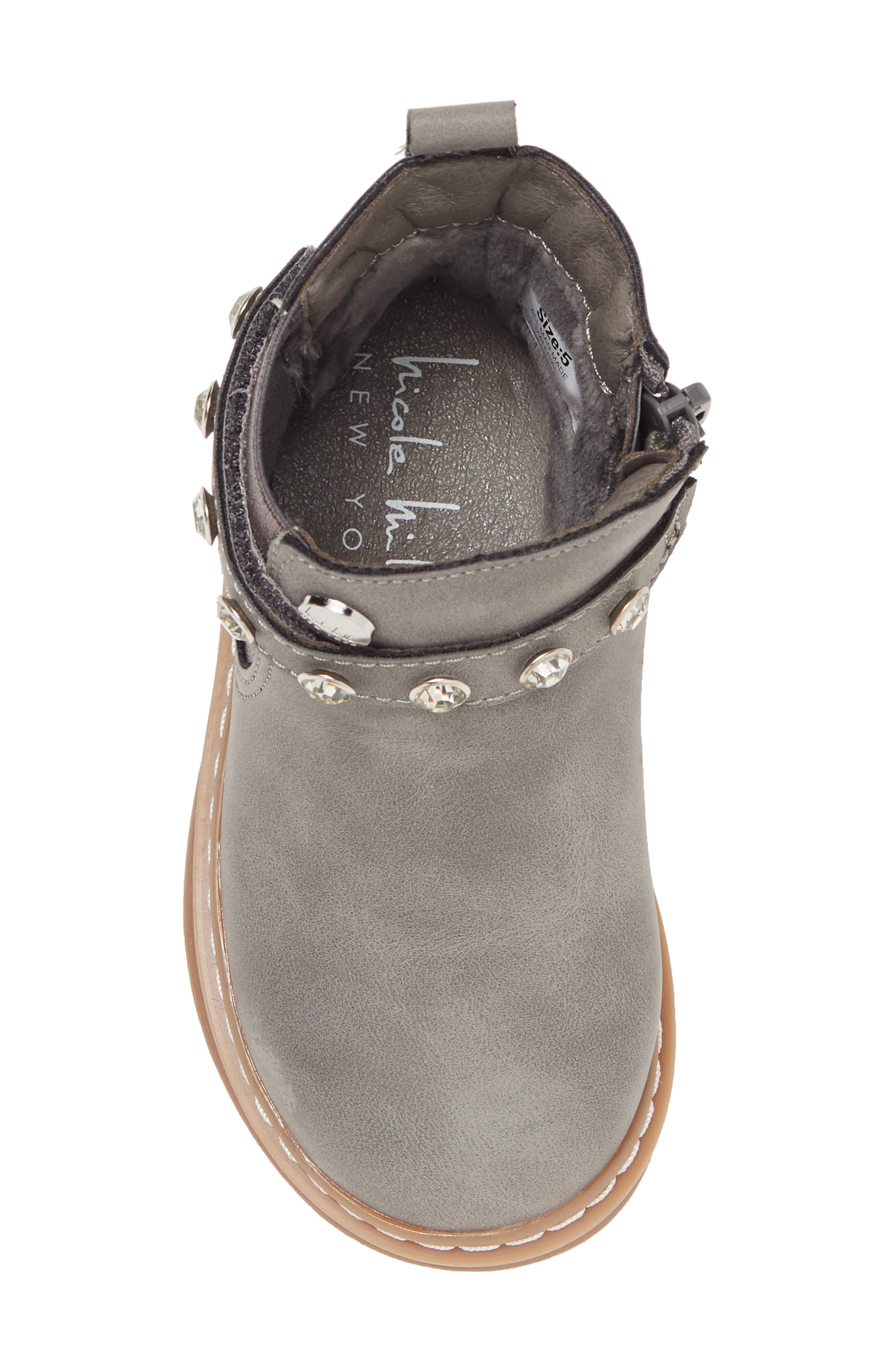Nicole Miller Kids' Rhinestone Strap Bootie, Alternate, color, 