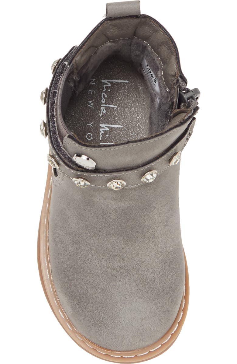 Nicole Miller Kids' Rhinestone Strap Bootie, Alternate, color,