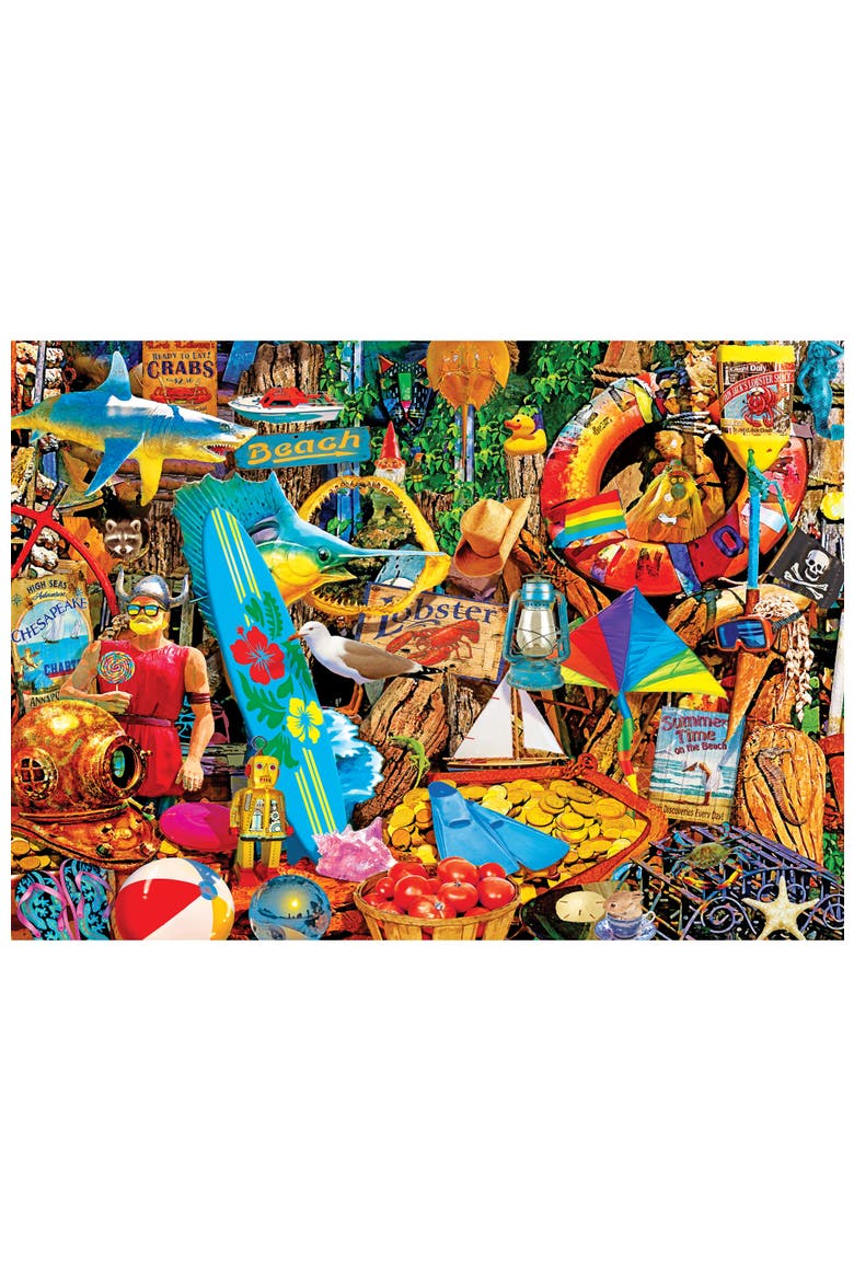 Beach Time Flea Market 1000 Piece Puzzle, Alternate, color, Multicolor